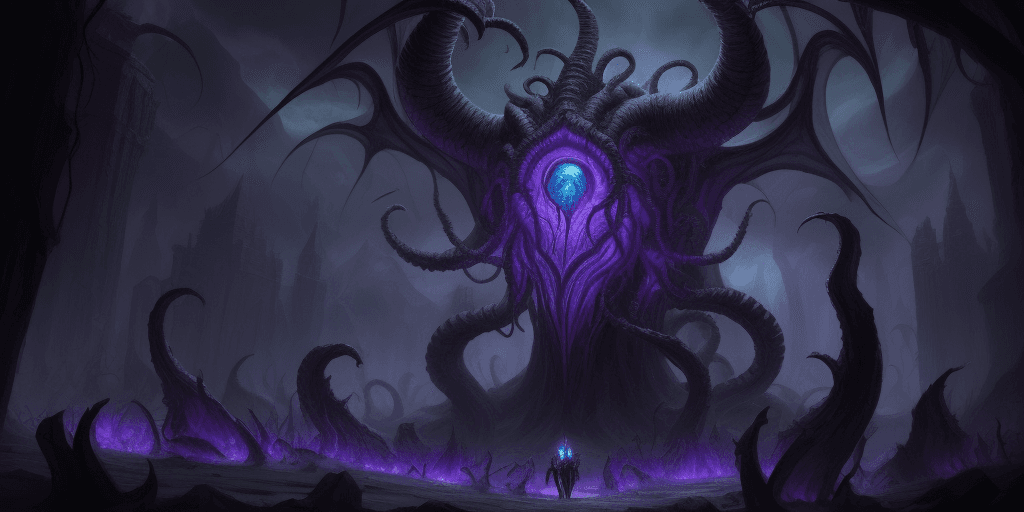 AI generated: lore explorer of eldritch gods