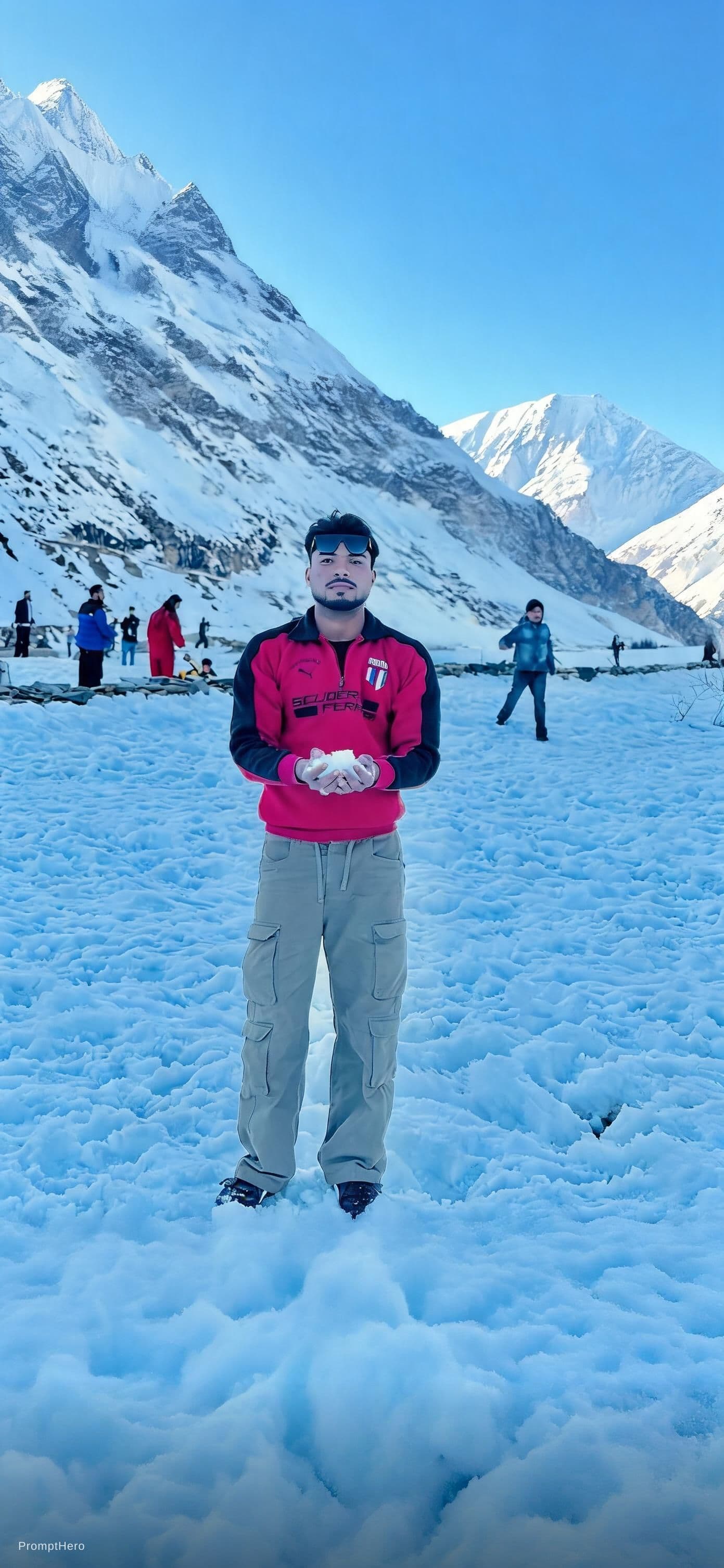 AI generated: Convert this pic with mountain bhinde and different view
