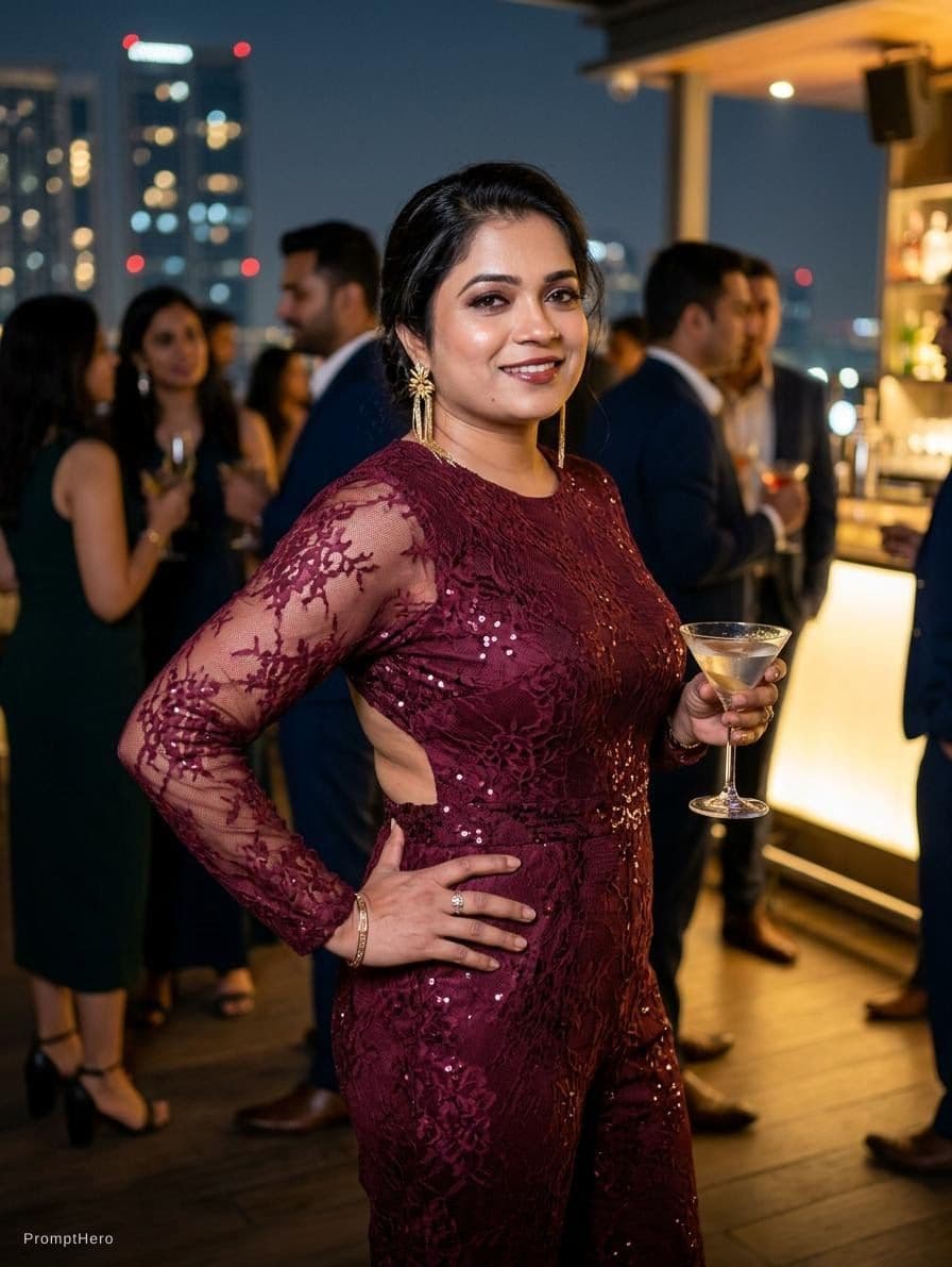 AI generated: Hot cocktail party look 