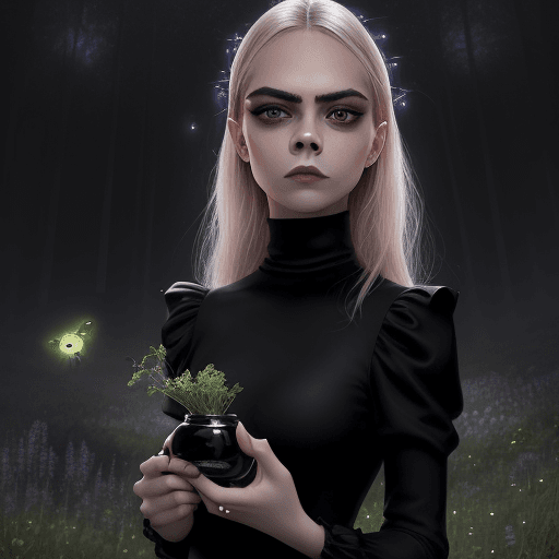 AI generated: big eyes, pale skin, glossy lipstick Cara Delevingne, facing viewer, looking at viewer,   upper body...
