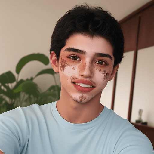 AI generated: Muchacho de 21 años con peso de 65 kg y una altura de 1.85, apariencia semi-fornida de tez morena co...