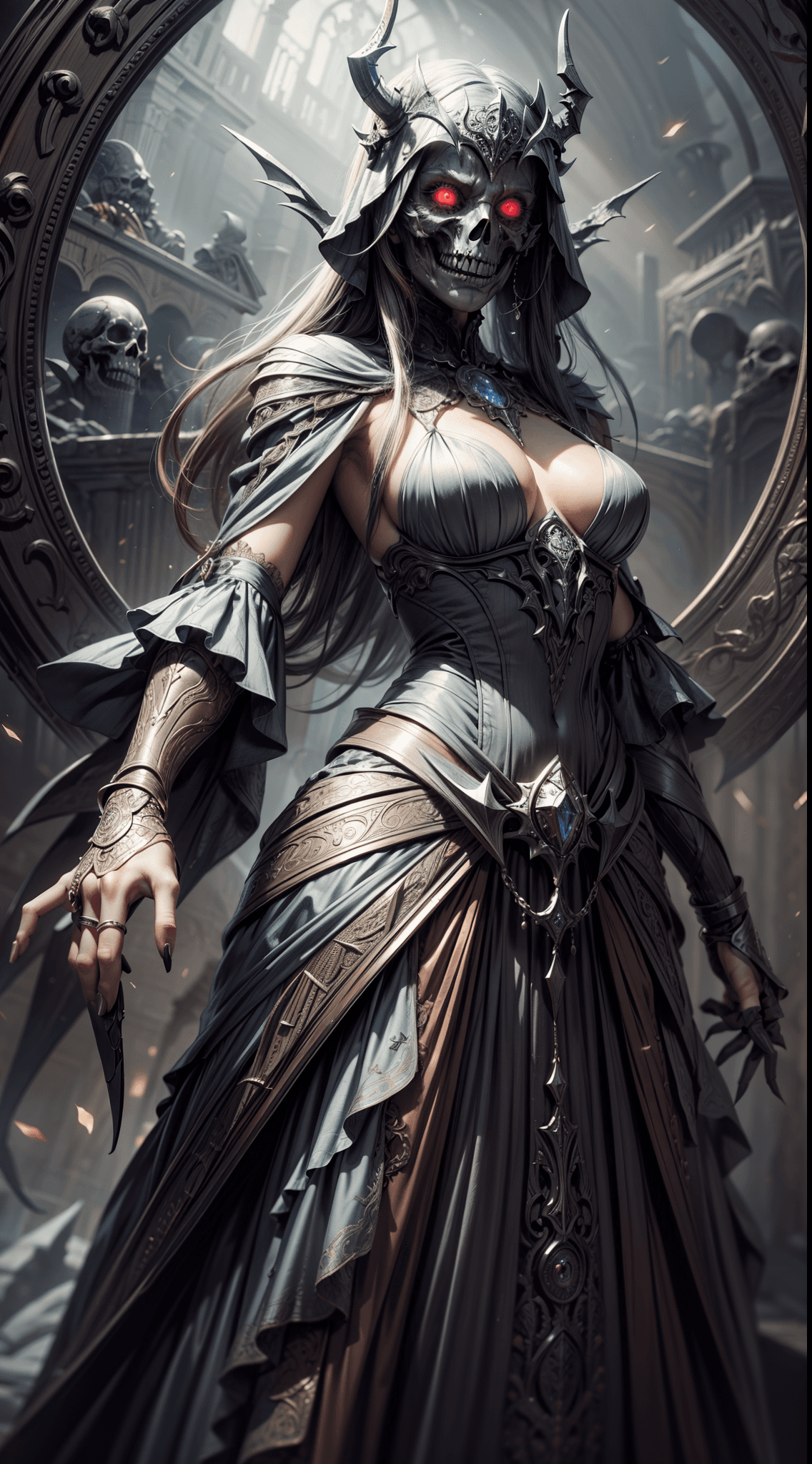 AI generated: "(very detailed 8k wallpaper) | (intricate, high detail, dramatic) | (medium shot of a terrifying ne...