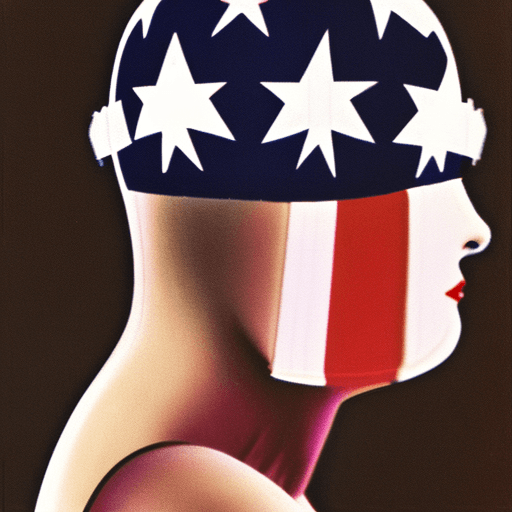 AI generated: Audrey Hepburn, (as captain america),