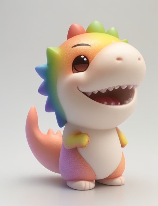 AI generated: ( soft lighting , very detail face ,white background)), 3D model , Nendoroid style, Japanese mascot,...
