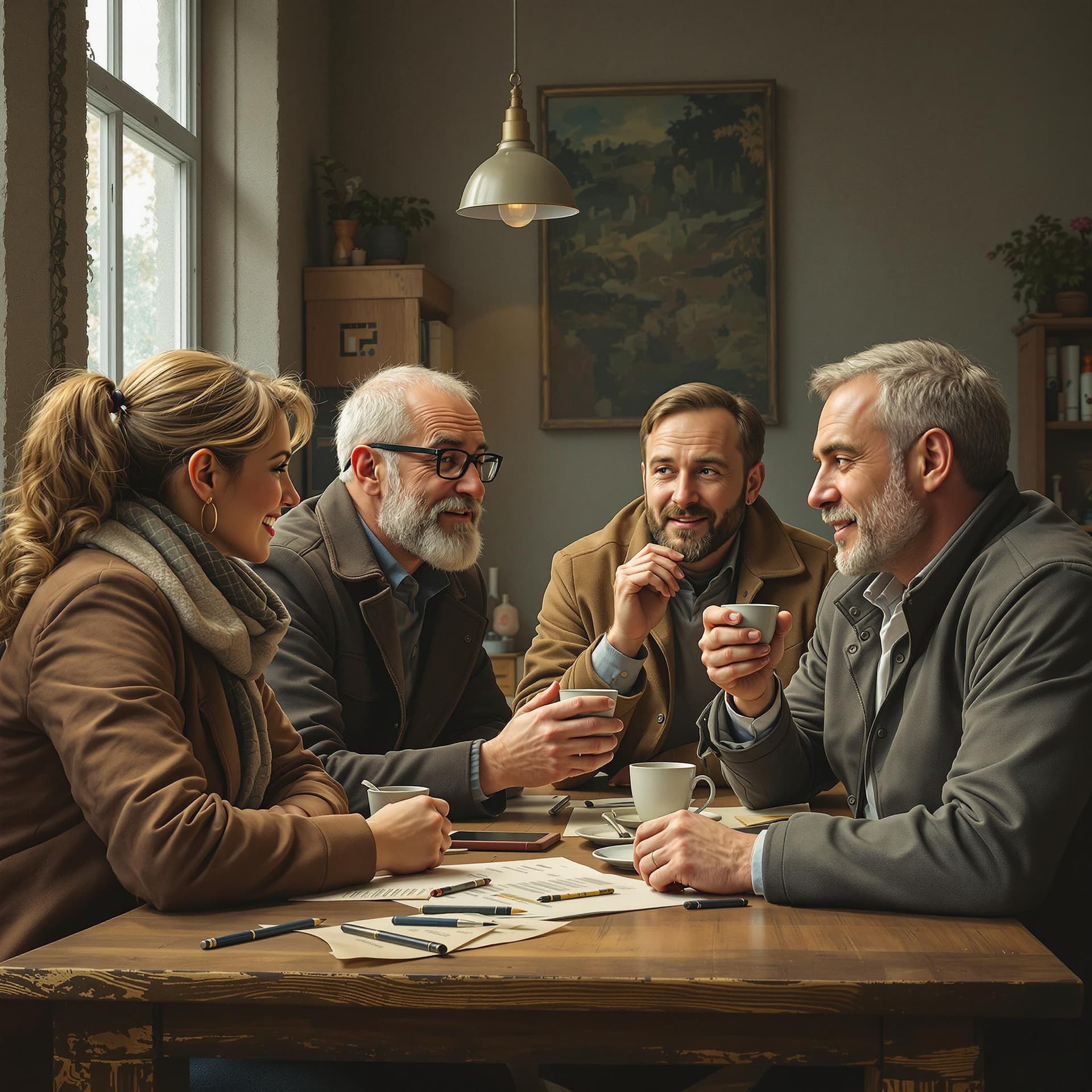 AI generated: 3 men and 2 women (a woman lawyer, a woman geologist, a man geologist, a man - programmer-itishnik, ...