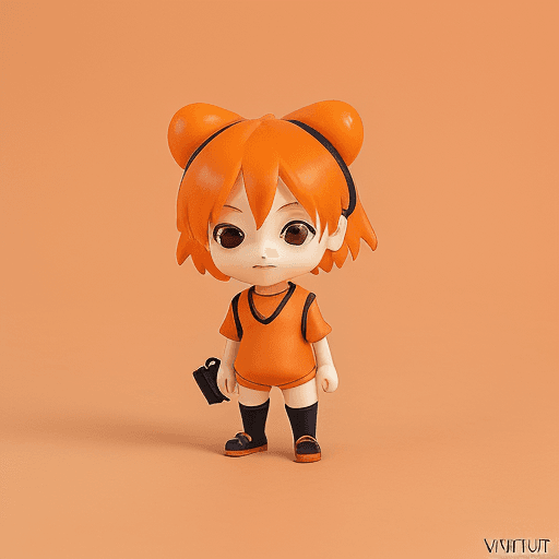 AI generated: Studio Ghibli 16k4d rfktrstyle"orange chibi In a disordered pose in a chaotic background" <lora:Vut_...