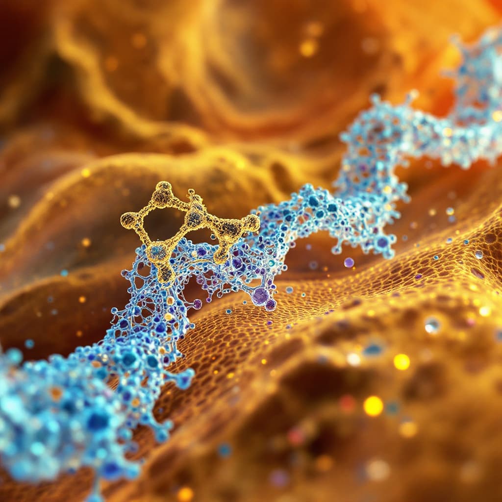 AI generated: Create an image that shows what Hyaluronic acid cross-linked is