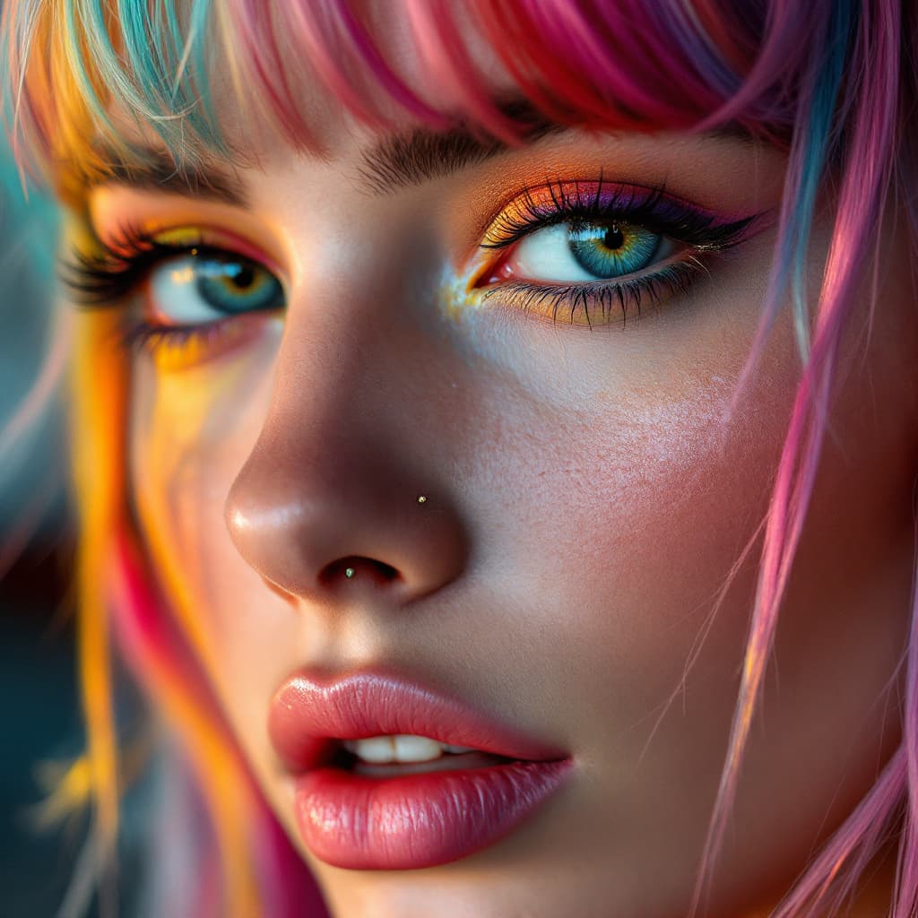 AI generated: 
Close-up portrait of a woman from eastern countries close to Russia, she has a modern and young loo...