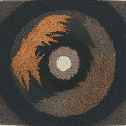 AI generated: Illustration of autumn, Proportion, Vortex background, Heroic theme, Drypoint, Tweening, Skyboxes --...