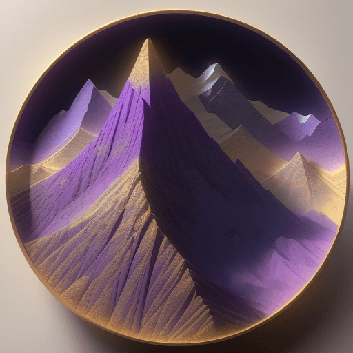 AI generated: A paper cut of a mountain, with serene colors, delicate ridges, Yoann Lossel, Fantastic Backlight, p...