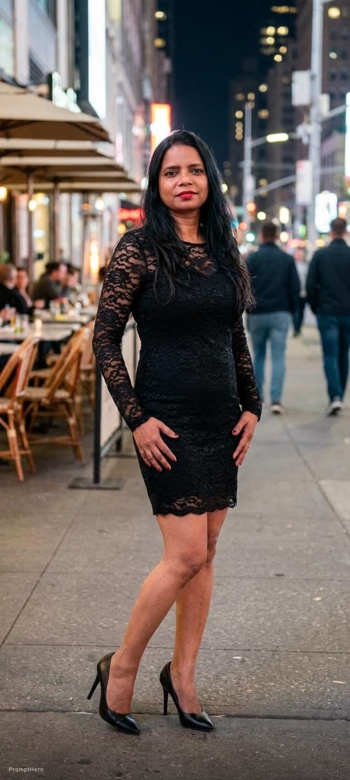 AI generated: sexy short dress with full body