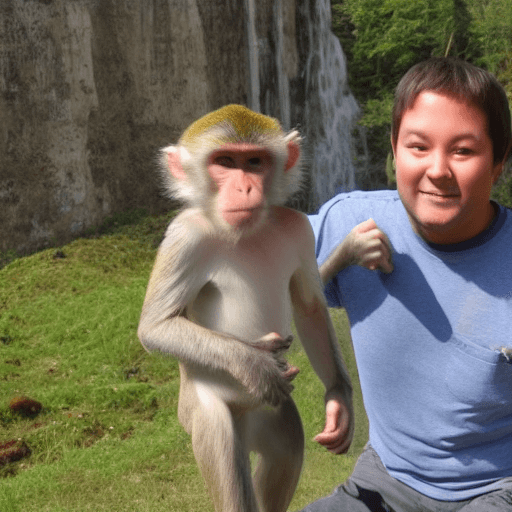AI generated: me and my monkey