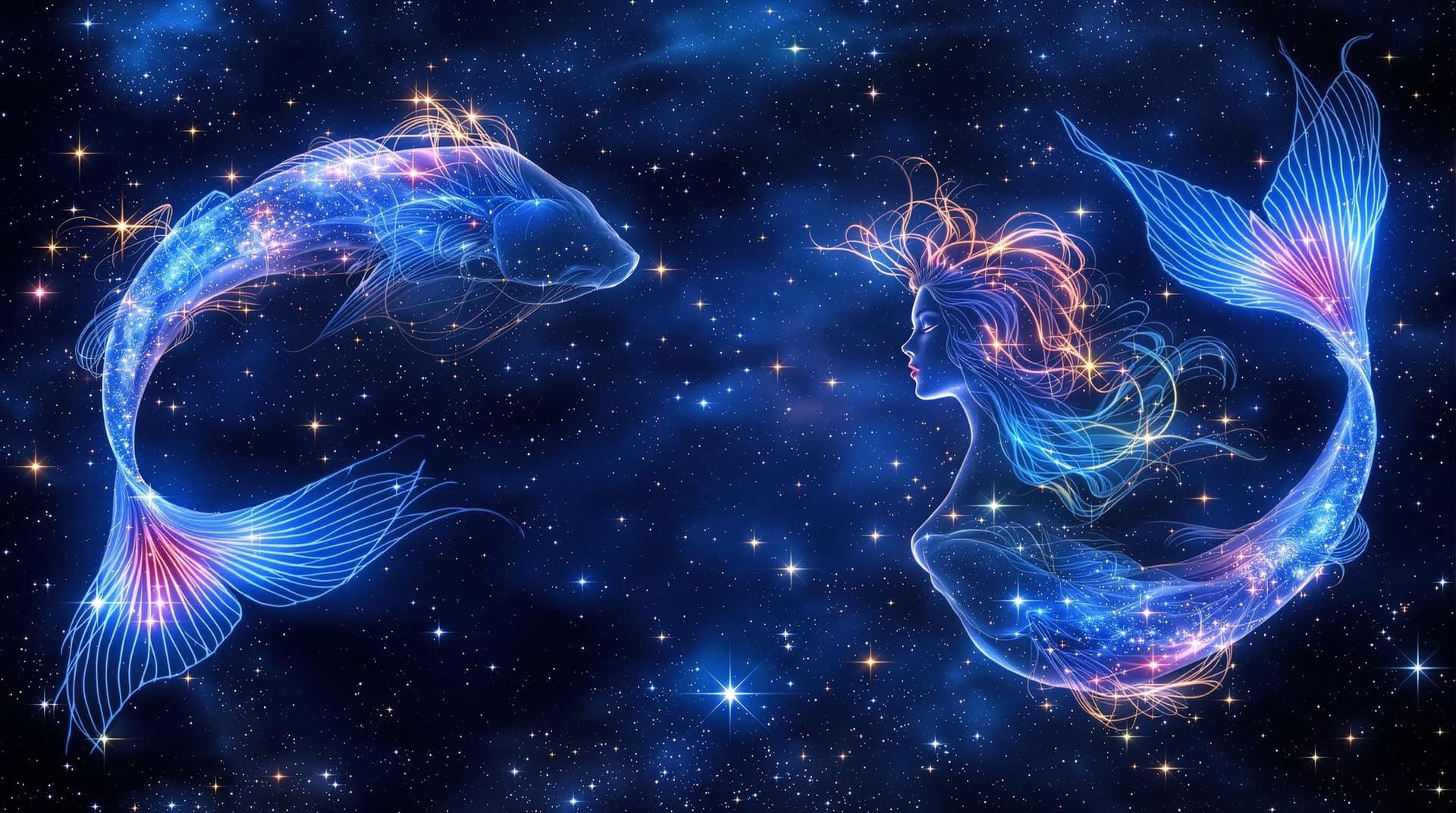 AI generated:  This digital is an image into an image duplicated  fractal artwork features a celestial zodiac them...