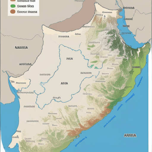 AI generated: show the number of tier 3 towns in india plotted on a map