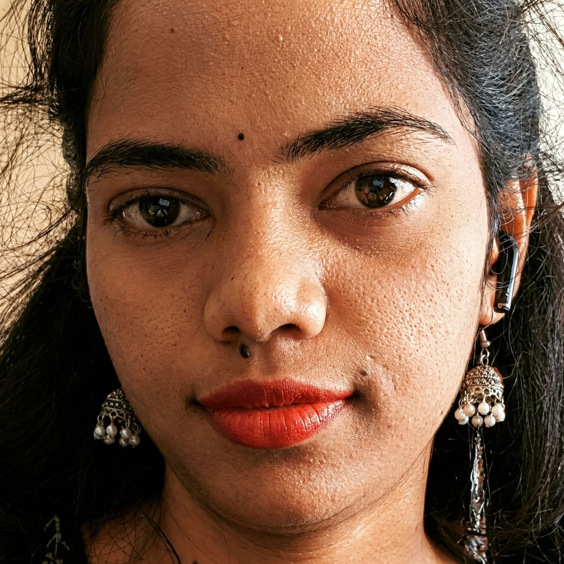 AI generated: 30 year old woman zoomed in higher detailed rendition of this photo 