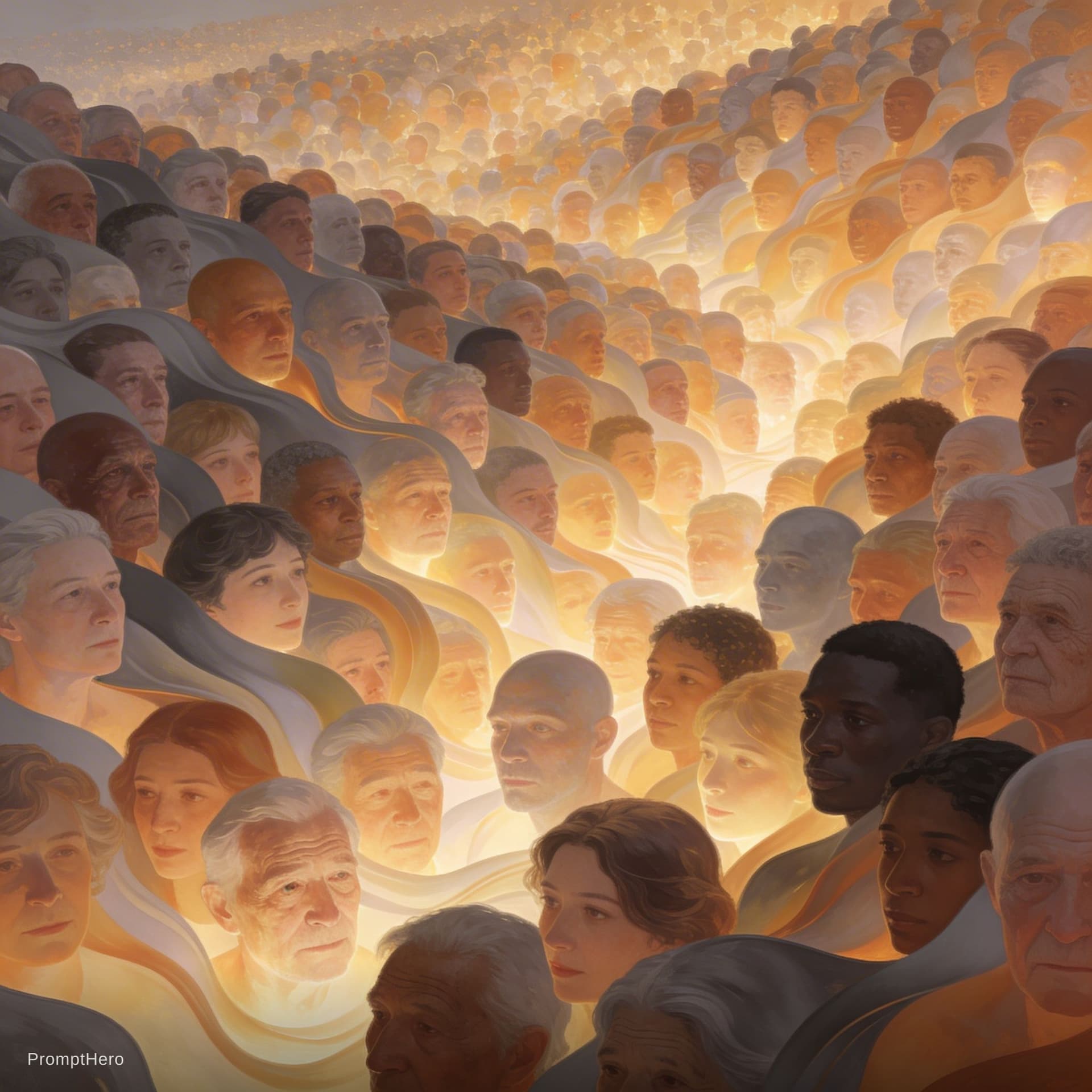 AI generated: A million faces.