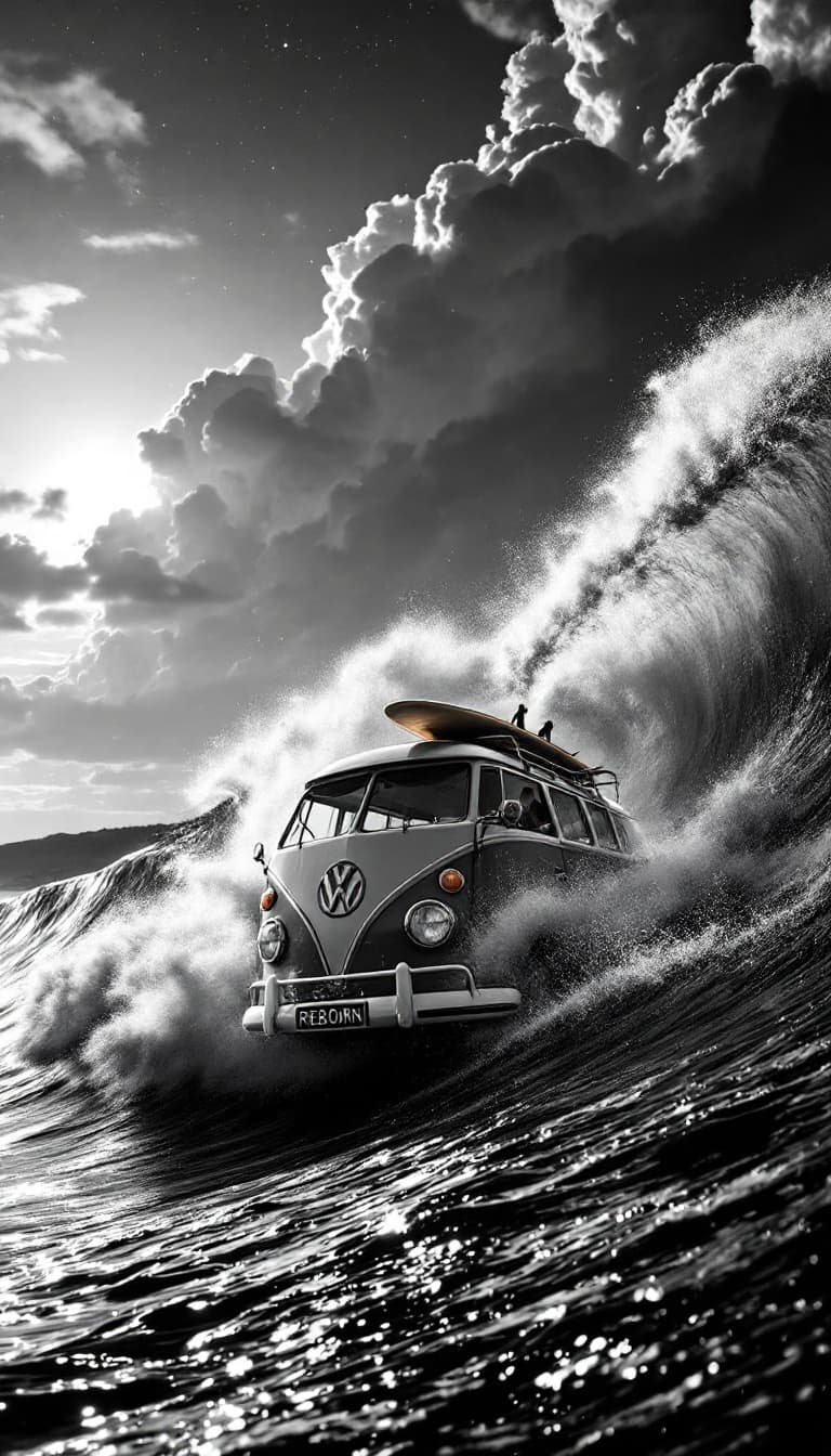 AI generated: A photo realistic  black and white high art photo, portrait view, soft focus, facing directly in fro...