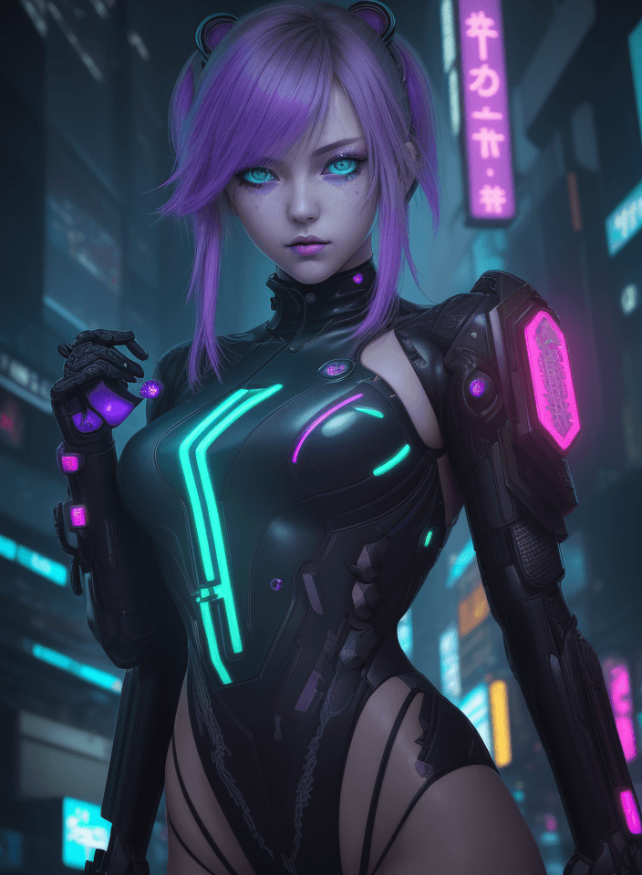 AI generated: yelan, genshin impact, as cyberpunk girl, neon glow, (intricate details), perfect eyes, perfect face...