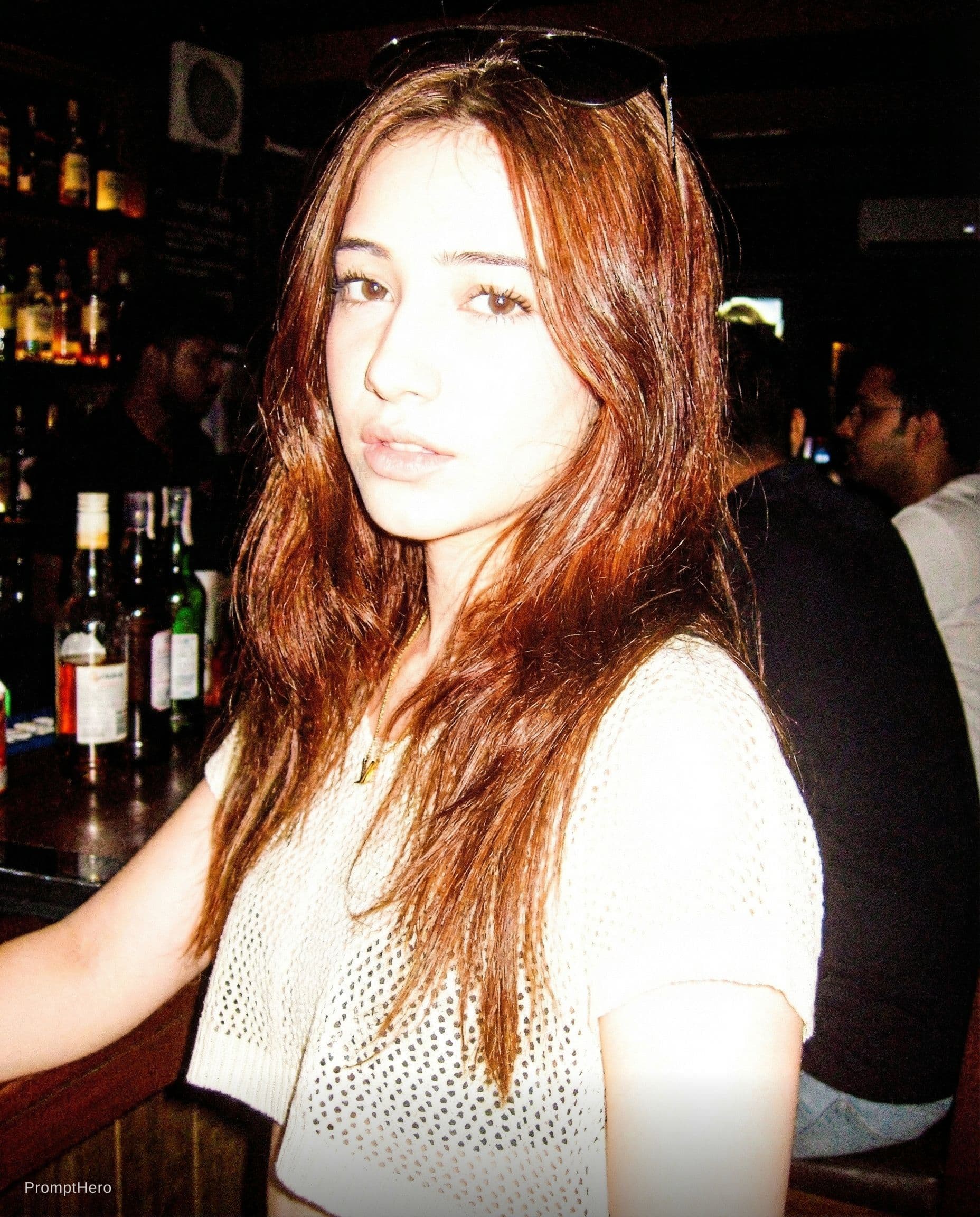 AI generated: photo taken with a compact digital camera from the early 1990s, grainy, saturated colours, flash pho...