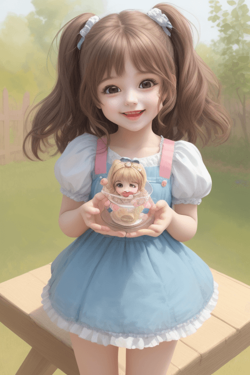 AI generated: A cute adorable girl happy,((masterpiece))