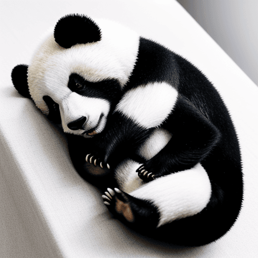 AI generated: logo of "Panda locations". With a bear lying and sleeping. In black and white. Minimalist. Lineal.
