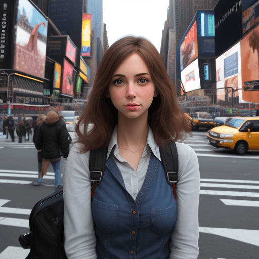 AI generated: Realistic Girl in the New York
