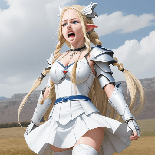 AI generated: source_anime, rating_explicit, country background, open mouth, pleasure-face, 1girl, blonde hair, po...
