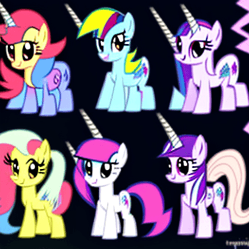 AI generated: my little pony characters do arson