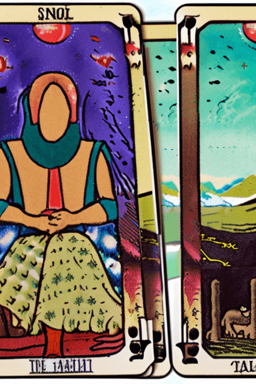 AI generated: a tarot card named "The Tales"