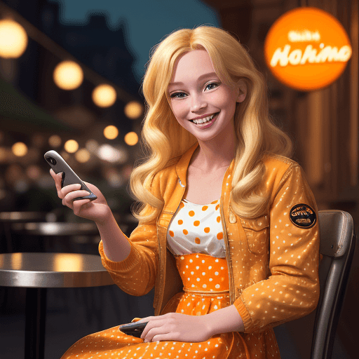AI generated: a disney pixar character high-resolution image of a woman with blonde hair sitting on a chair in a c...