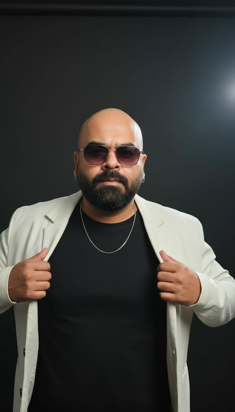 AI generated: a stylish young man with a lean, toned physique (around 57 kg, 5'6 tall) — his beard remains unchang...