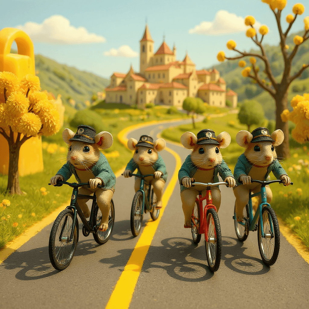 AI generated: Tour de France, route de Lyon