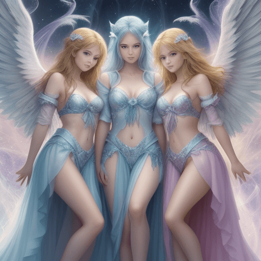 AI generated: magic angels