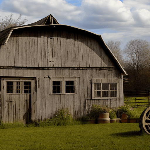 AI generated: hayloft on an old farm
