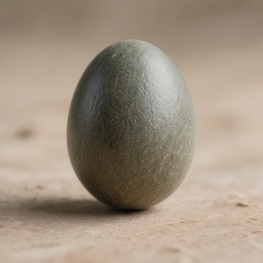 AI generated: create an egg resembling a small thin oval seed, that gets up to about 2 inches long and 1 inches wi...