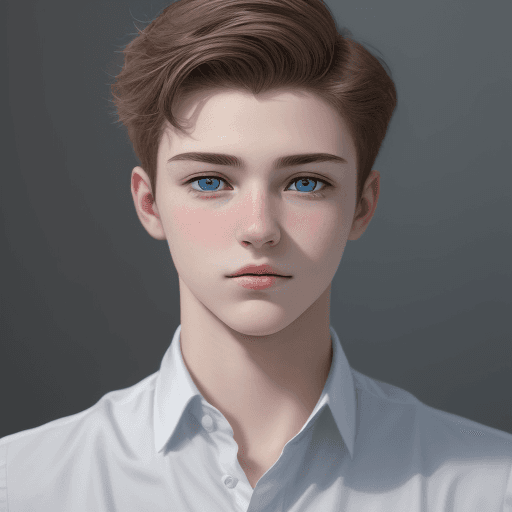 AI generated: Craft a photorealistic portrait of a young male exuding sencerity and innocense (he should have smoo...