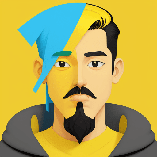 AI generated: illustration art, series of colorful illustrations, man, exaggerated features, characters are set ag...
