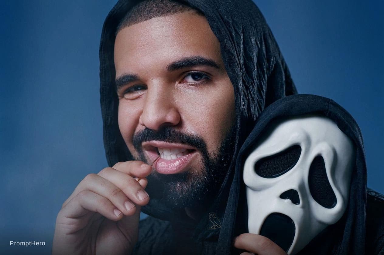 AI generated: As Ghostface with mask off