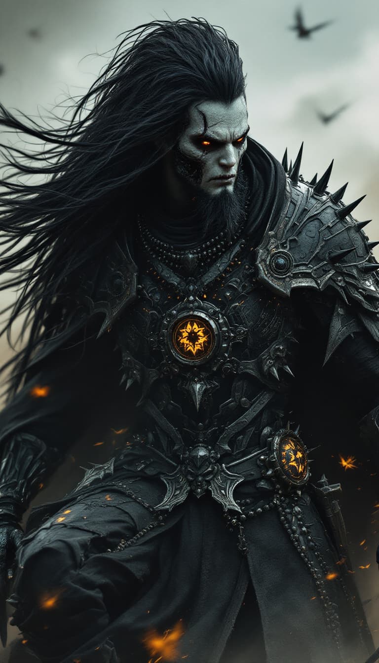 AI generated: Intricately Detailed Monster Void Warlock, Robert Zombie, Frankenstein Beasts, Moths Demons, Long Bl...