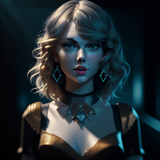 AI generated: Portrait of Taylor Swift, 8k, VFX, octane render, unreal engine 5, Diffraction Grading, Ray Tracing ...