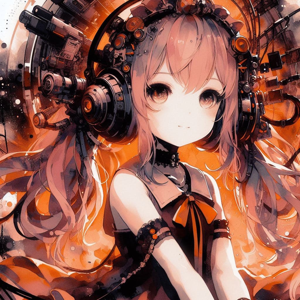 AI generated: Beautiful anime baby girl wearing a dress, dynamic posture, big eyes, real eyes, real brush strokes,...