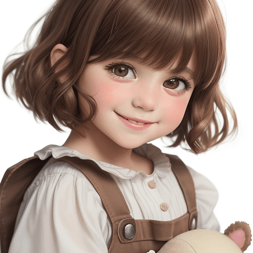 AI generated: (Masterpiece, best quality), bust up view,  close-up,Fringe bangs with long layers haircut, 5 year o...
