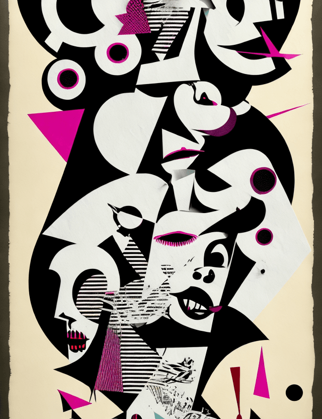 AI generated: Unapologetic, Perfectcore, bizarre, freaky graphic poster, strong graphic, line, Behance, award - wi...