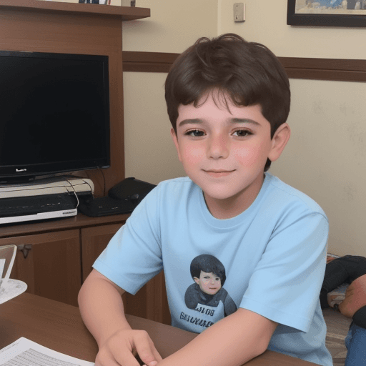 AI generated:  papas me dan una buena noticia a su hijo
en casa y el se ve muy feliz por la noticia y salta de emo...