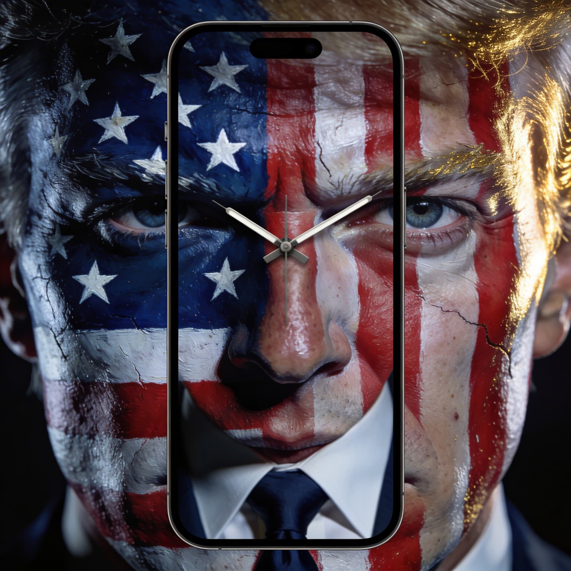 AI generated: Ultra-detailed hyper-realistic political portrait designed specifically for a 720x1600 vertical smar...