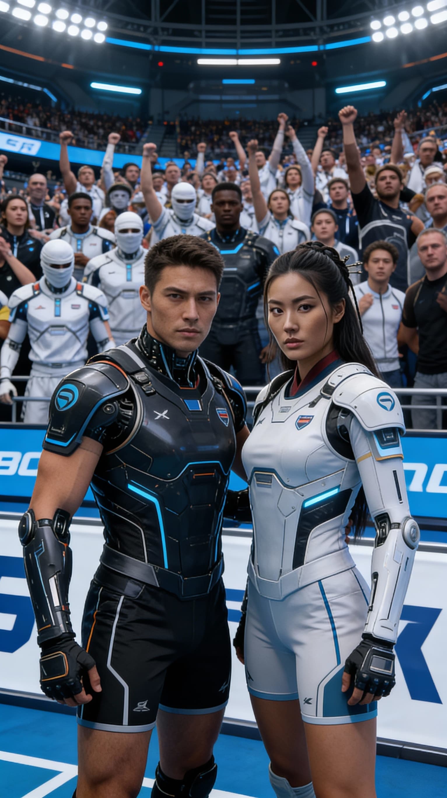 AI generated: Be inspired and create from the reference images, a Sci-Fi sporting event. Unreal Engine 5: Ultra-re...