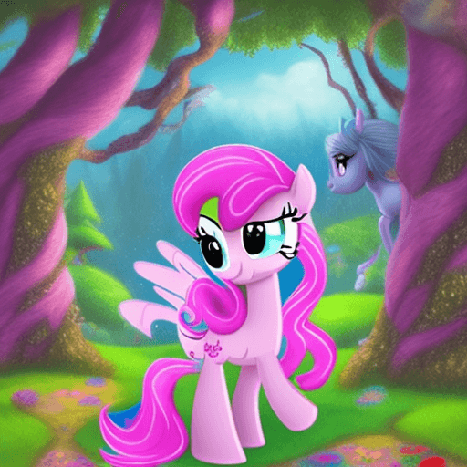 AI generated: Take a whimsical journey into the magical world of My Little Pony, where friendship and adventure aw...