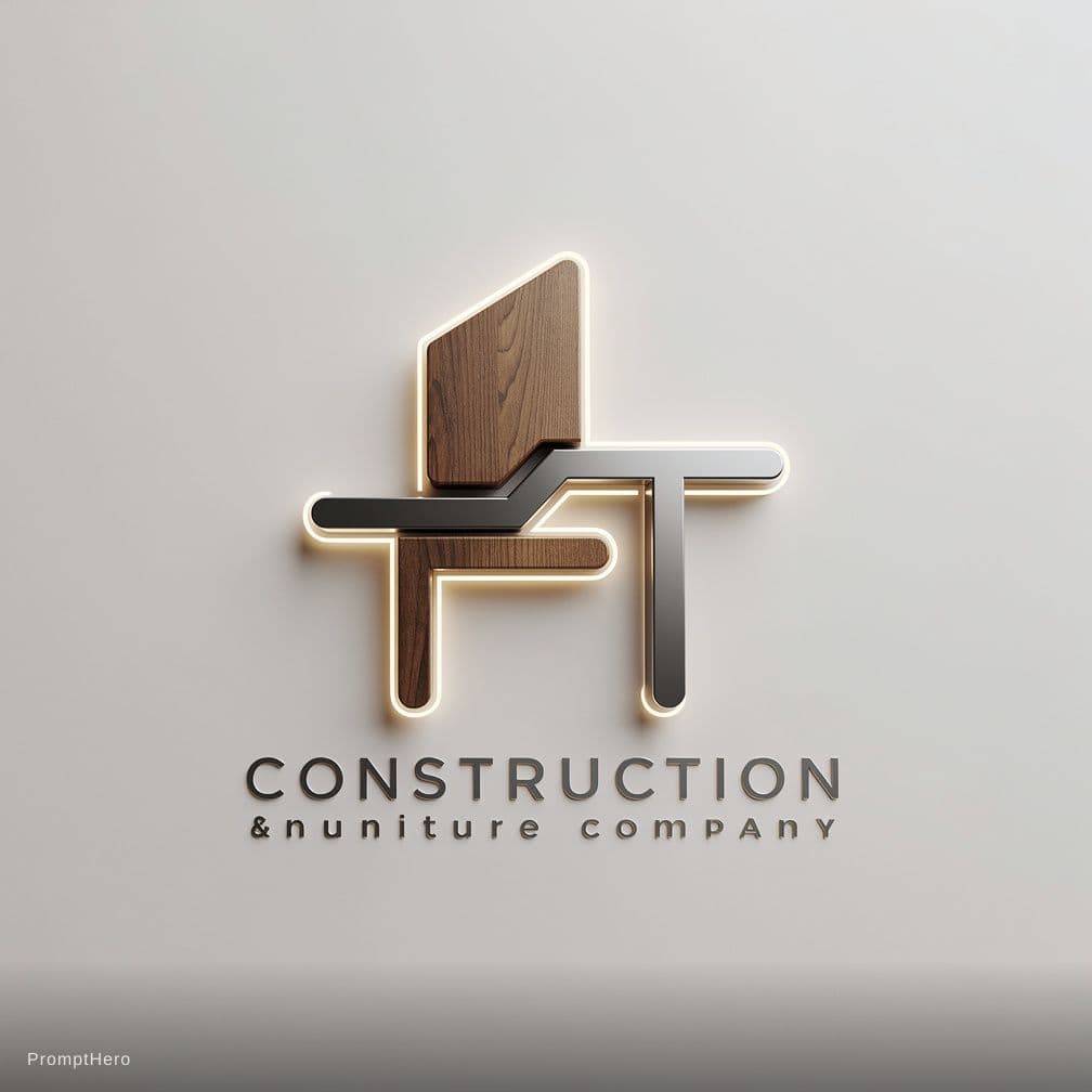 AI generated: "Ultra-premium, futuristic and elegant logo for a construction and furniture company. Combine sleek ...