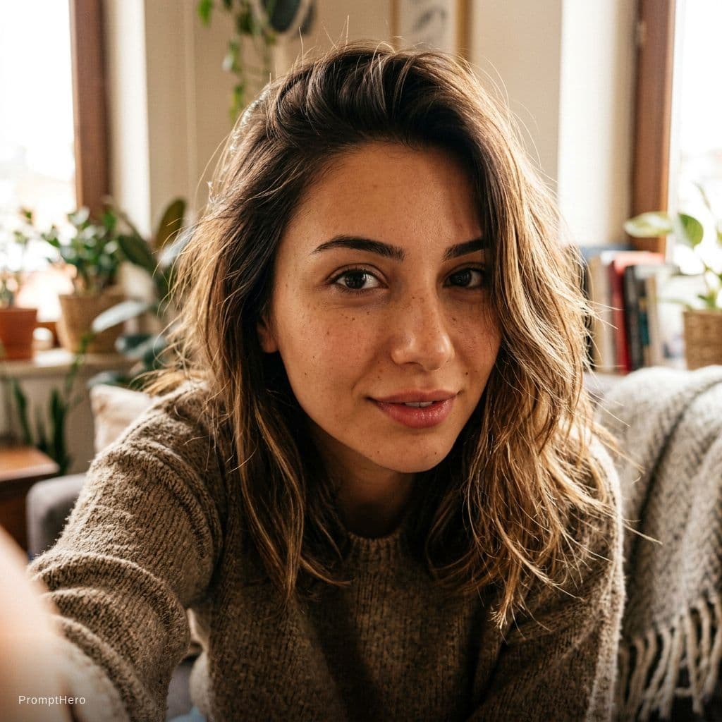 AI generated: same girl, consistent face, young Turkish woman, 22-25 years old, soft brunette hair, light brown ha...