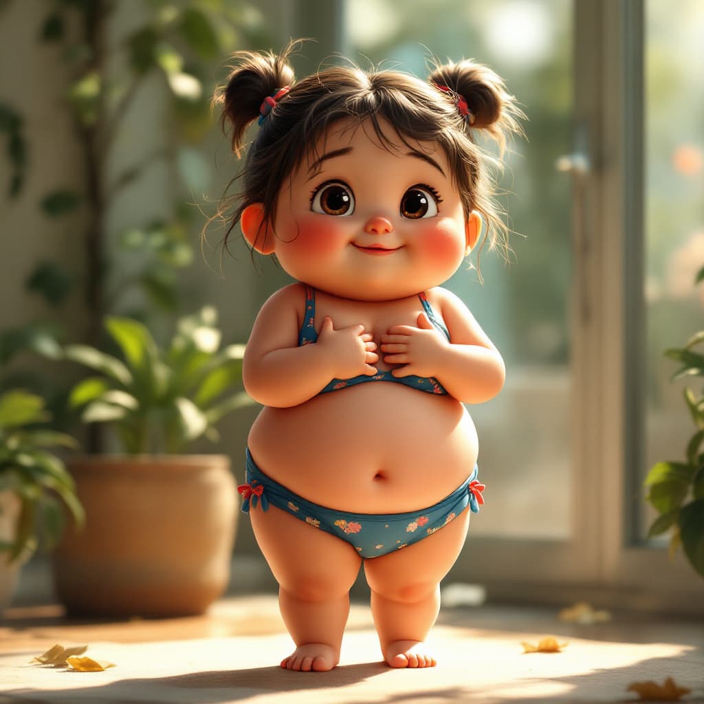 AI generated: ((1 girl, elementary school girl, cute, short, very chubby, very fat, heavyset, morbidly obese littl...